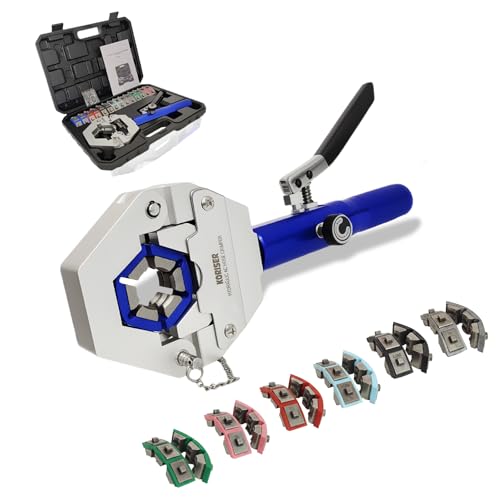 KORISER Hydraulic AC Hose Crimper Hydra-Krimp 71500 Manual A/C Hose Crimper Kit Air Conditioning Repaire Handheld Hydraulic Hose Crimping Tool for BH Air Conditioner Hose & Beadlock A/C Fittings