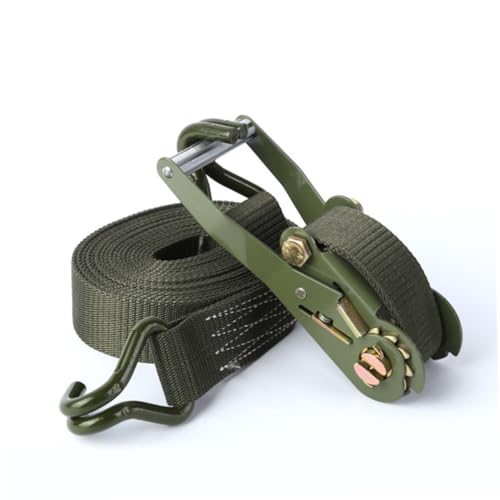 Correas de trinquete de amarre verdes en juego de 6m de poliester y metal