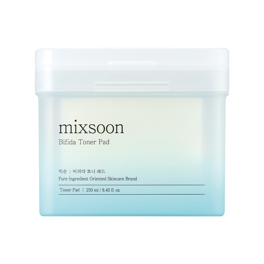 mixsoon Bifida Toner Pad,Moisture Barrier, Bifida Ferment Lysate, Rayon Sponge Pad (250ml/8.45fl.oz/120 Sheets)