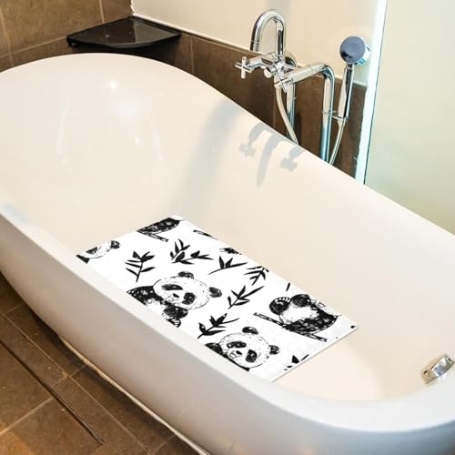 Tapis de bain antidérapant panda séchage rapide absorbant l'eau