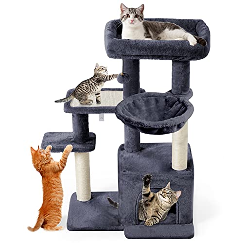 CATROMANCE Katzenbaum 89,9 cm mehrstöckiger Katzenbaum Katzenturm Cover