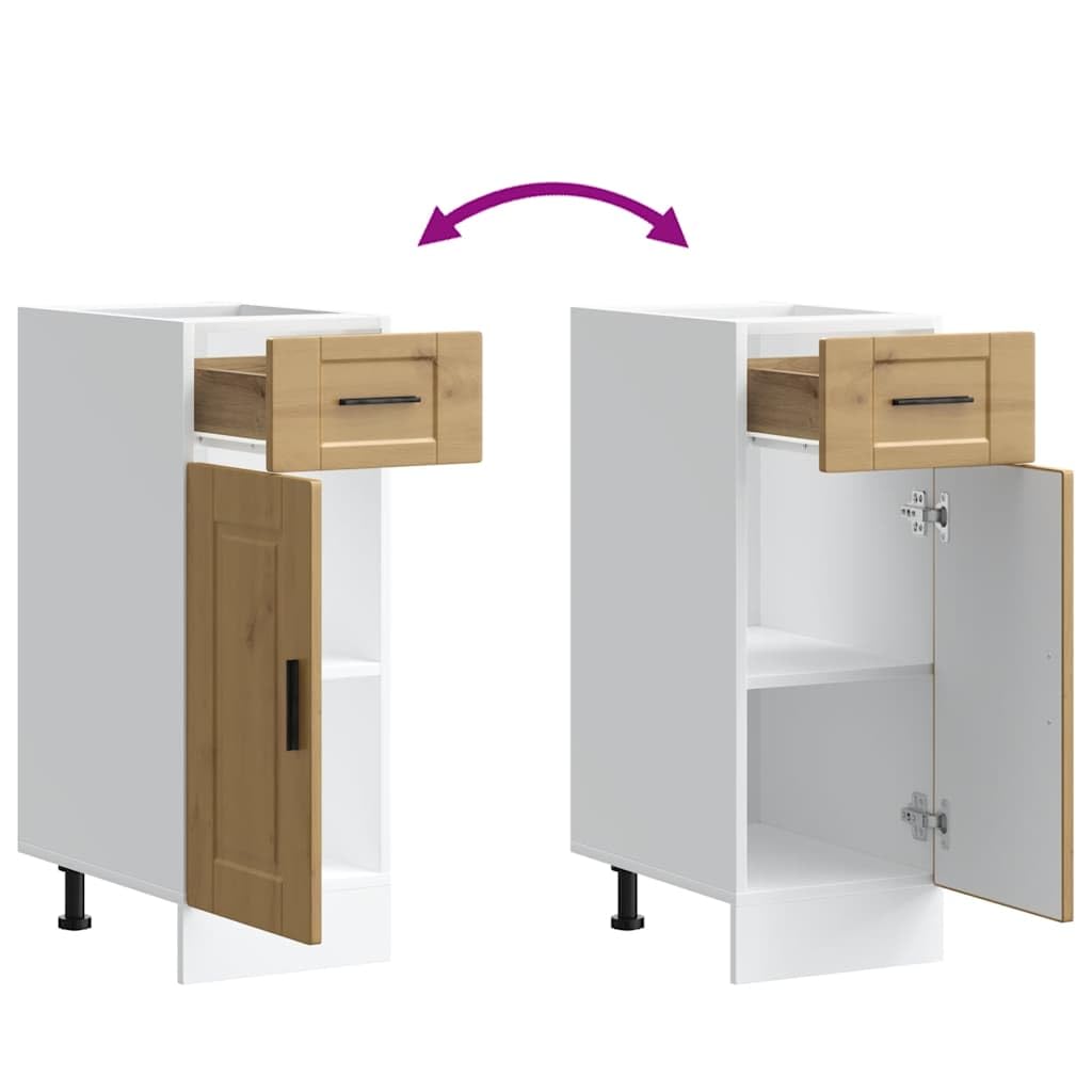 vidaXL Armoire de Cuisine Porto chêne Artisanal Bois d ingénierie