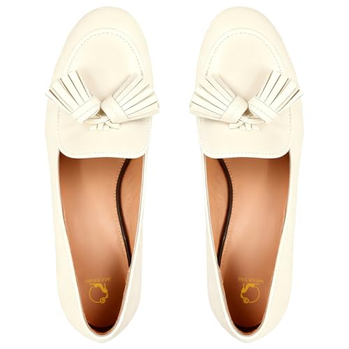 Image of SHODENSE Women Vintage Chunky Platform Loafers Pumps Tassel Round Closed Toe Slip On Suede Block High Heel Dress Loafer Shoes Buckle Strap Oxford Loafers Fringe Pump Dressy Chic Sexy Y2k 4-11 M US