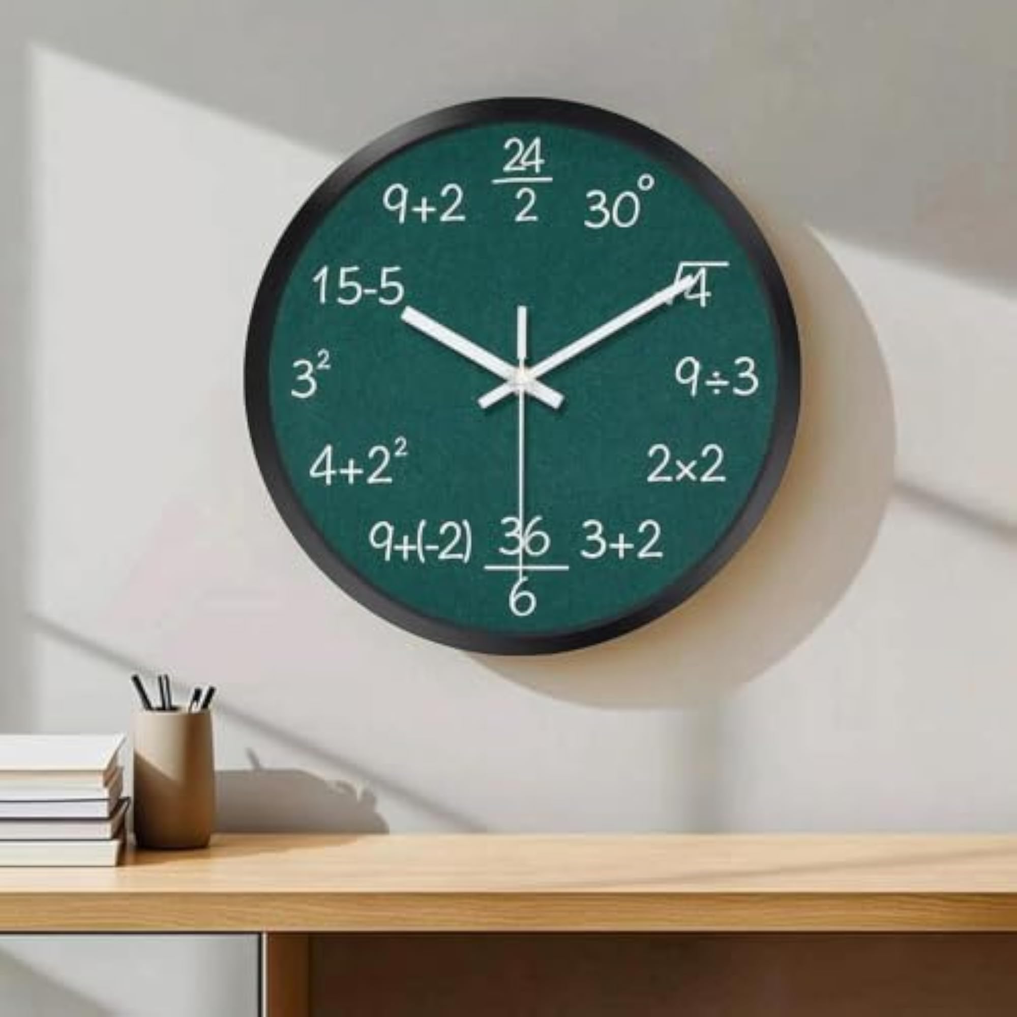Math Equation Wall Clock, Novelty for Classroom