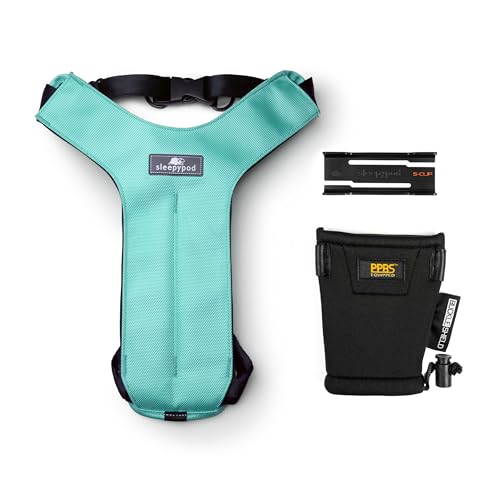 Clickit Sport Plus - Crash-Tested and Safety Certified Car Seat Belt Harness for Dogs (Medium Robin Egg Blue)