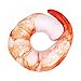 Produktbild Greatangle Shrimp U-förmiges Plüschtier Kreatives 3D-Auberginen-Chili-Nackenkissen Reisekissen Break Nap Nap Pillow Home Decor Orange