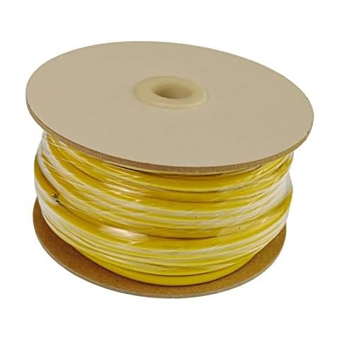 14 AWG Gauge Hookup Primary Power Wire 100 Ft Spool Yellow Cover