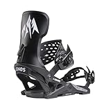 Jones - Fijaciones Snowboard Meteorite Hombre All-Mountain con SKATETECH Fijación Cómoda - Eclipse Black - M