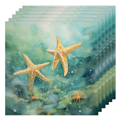 Set de 6 Servilletas de Tela 50.5 x 50.5 cm Multicolor miniatura 1