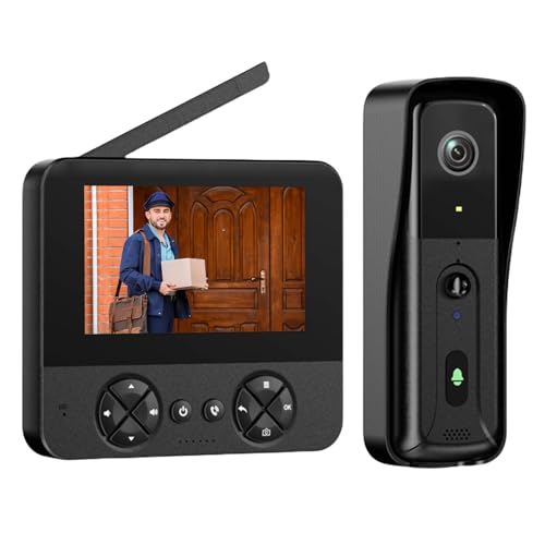 Kabellose Türklingel Kamera mit Monitor,Türklingel-Videokamera...