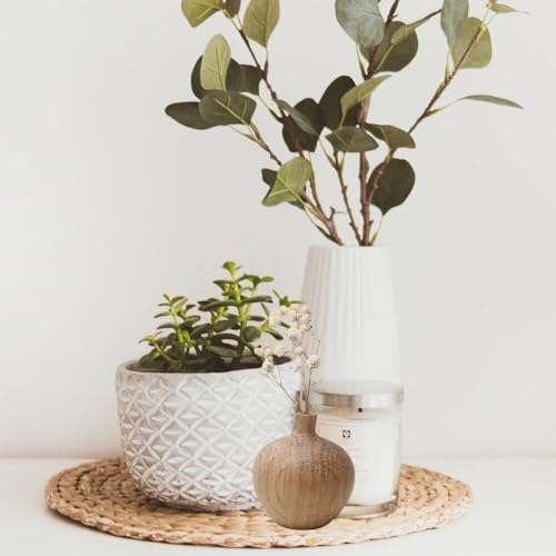 Support de fleurs de table en bois rustique pour ornement et fêtes - 4