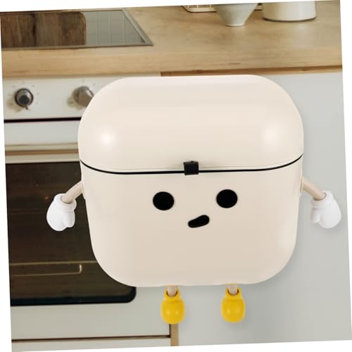 Caneca de basura colgante para cocina beige rectangular miniatura 4