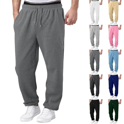 Amazon.com: Mens Cozy Fleece Lined Sweatpants Open Bottom