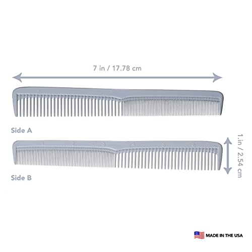 Styling Gear 150 Hair Combs Barber Comb Set Combs For Men Combs For Women Pocket Comb Beard Mustache Wide Tooth Comb Made In Usa 24 Pk. (Gray) #TOP1