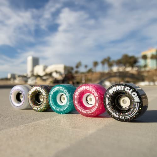 Bont Skates - Glow Light Up Led Quad Roller Skate Wheels - Luminous Recreational Street Outdoor Skating - 62X35Mm 83A - Pack Of 4 (Chameleon Green) #TOP3