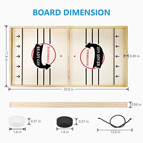 Large Size Foosball Winner Board Game Fast Sling Puck Sling Foosball, Desktop Battle Hockey Foosball Slingshot Game Board for Hockey Fans, Birthday, Halloween