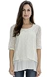 Bearsland Maternity Women's Lace Breastfeeding Nursing Tops White Size L