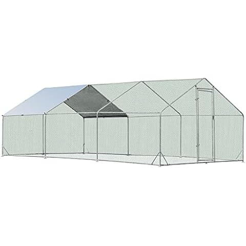 Maxmass Large Metal Chicken Coop with Cover Cover