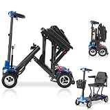 4-Wheel Folding Mobility Scooters for Seniors & Adults - 37.5lbs Light