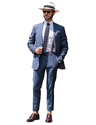 Costume deux pièces coupe tailleur avec col entaillé et bouton unique pour homme d'affaires