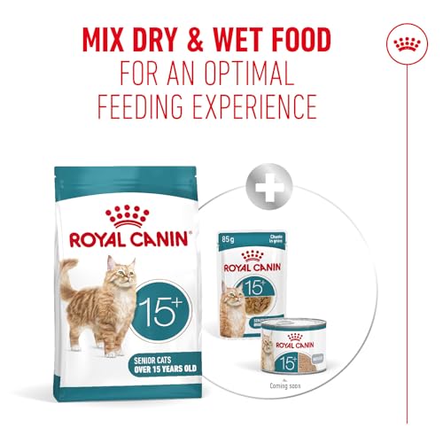 Royal CANIN AGEING 15+ | 400 g | Trockenfutter für Seniorkatzen ab 15 Jahren | Formel mit dem HealthyAge7-Komplex | enthält leicht zu kauen Kroketten