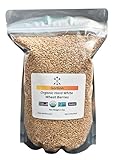 Gorlion Organic Hard White Wheat Berries 4 LBS. Great for Bread, Pancakes, Waffles, Pastries, Cereals, Salads, Flatbreads, Crackers, Porridges and Sprouted Wheat Products. 12.8% Protein. Mylar Resealable Bag.
