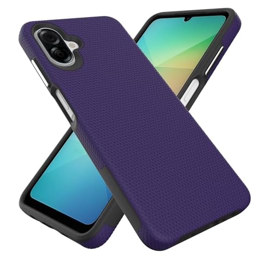 Ryphez for Samsung Galaxy A06 5G Case, Dual Layer Hybrid Armor Shockproof Cover with Anti-Slip Grip for Galaxy A06 5G (Purple)