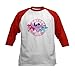 CafePress My Little Pony Dream Big Kids Baseball Tee Kids Cotton Baseball Jersey, 3/4 Raglan Sleeve Shirt Red/White