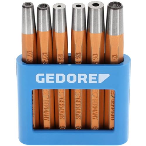 GEDORE Nietzieher und -kopfsetzer-Satz, 6-teiliges Set, gehärtet für Schlagwerkzeuge, im PVC-Halter, 125 B – Ansicht 4