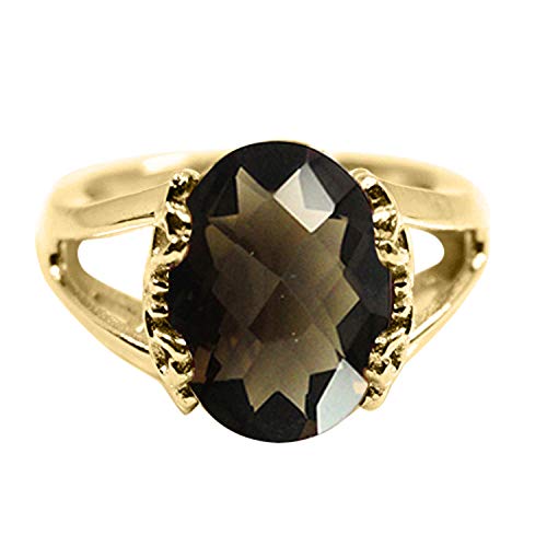 Image of 55Carat Choose Your Color Genuine Stone Ring 18K Gold Plated Oval Handmade Jewellery for Gift Sizes 4-13