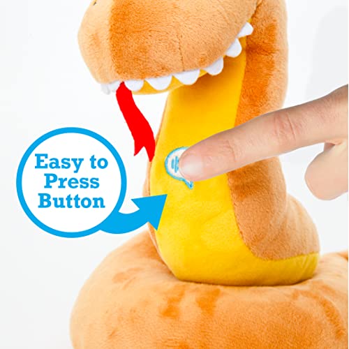 Mighty Mojo Silly Sounds Plush Talking Stuffed Animal - Makes Over 20 Silly Sounds - Burps, Farts And Roars - 10 Inches – Silly Snake Plush Toy - Therapy Doll #TOP2