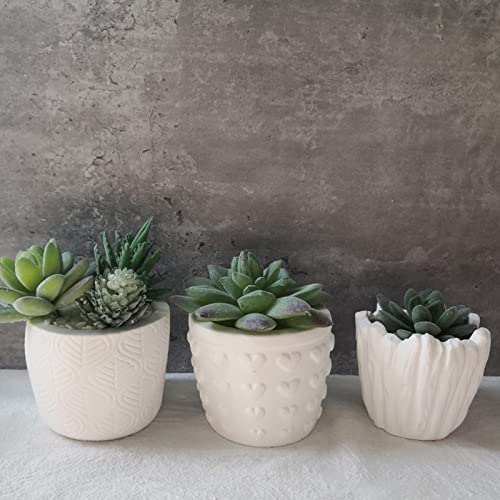 Embossed Love Flower Pot Silicone Mold Succulent Planter Vase Cactus Concrete Mold Plaster Epoxy Resin Candle Pen Holder Cement Clay Mould Desktop Decoration #TOP4