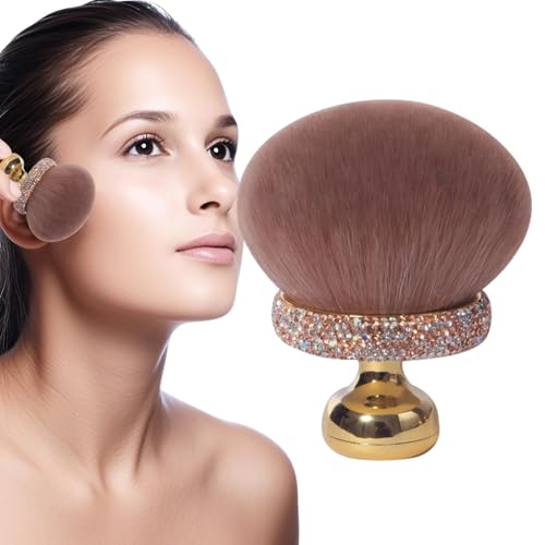 Brocha de maquillaje de | Brocha de maquillaje para rubor para mujer, brocha de maquillaje y compacta, aplicador corrector para esposa, mamá, rutina diaria
