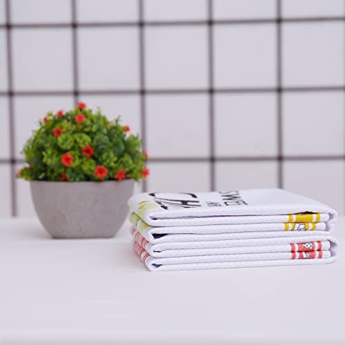 LXOMILL Funny Cheese Kitchen Towels, Punny Cheese Baskets, Cute Decorative Dish Towels Sets