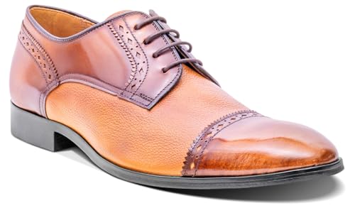 BARKER Ashbourne Herren-Schuhe, handgefertigt, Leder, Brogue-Oxford-Kleiderschuhe, zeitlose Eleganz und hervorragende Handwerkskunst, Etam Cedar Grain, 45 EU