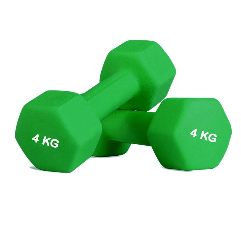 Bodystation Cast Iron Dumbbell Set Neoprene Coated Weights for Men & Women Durable Strength Training Equipment for Home Gym & Floor Protection