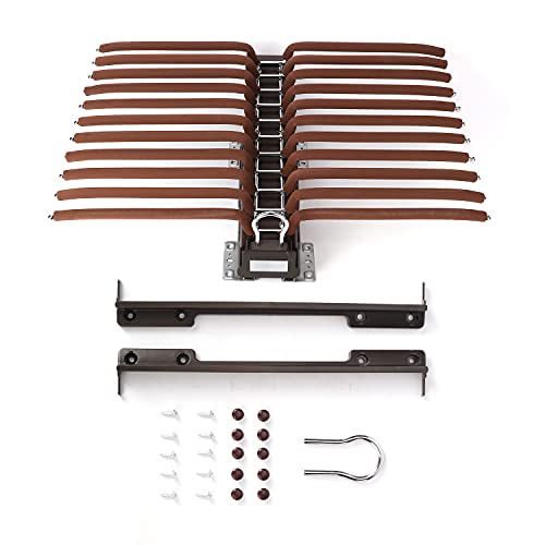 Myoyay Pull Out Trousers Rack 22 Arms Steel Pull Out Pants Rack Pants Hanger Bar Clothes Organizers For Closet For Space Saving And Storage Maximum Load 33Lbs Beige 23.4X18X5.7Inch #TOP3