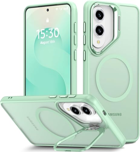Image of DIZORO TPU+PC Samsung Galaxy S25 Edge 5g Case Compatible with Wireless Charging, with Camera Stand, Military Grade Drop Tested,Translucent Hard Back Soft Edge Back Cover (Matcha)