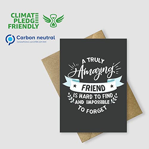 Card For Friend For Her Of Him | Original Friendship Card For Birthday, Retirement, Graduation, Valentine's Day, Christmas Or Just Because | Awesome And Fun Bff Card For Woman Or Man | A Truly Friend #TOP4