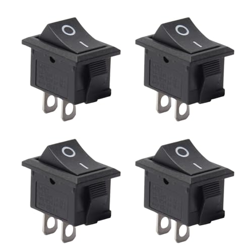 WUSJCOF 4 Pezzi Mini Interruttore a Bilanciere 2 Poli ON/OFF