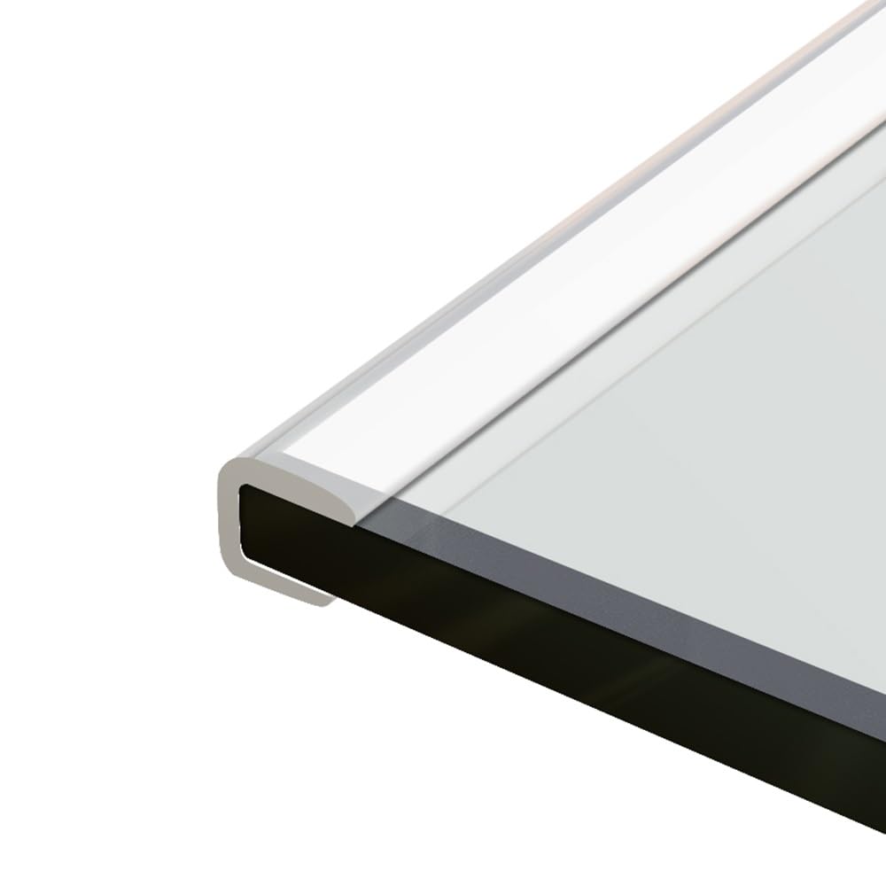 WXGMP Rubber Edge Banding U Channel Edge Protector Clear Edge Trim Fit 1/8 Inch-1 Inch Edge, Silicone Edge Guards For Glass Plywood Furniture Corners(6-7mm(0.24-0.28in))