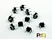 Produktbild STK. 10 x Taster Tact Switch (6mm x 6mm) 5mm 4 polig/pin THT Rundkopf #A1821