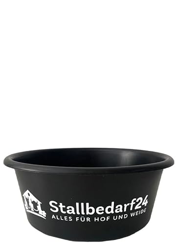 Stallbedarf24® Müslischale 5 L – lebensmittelechter Kunststoff, Ø 30 cm, H 13 cm, robust & pflegeleicht – wahlweise mit oder ohne Deckel – schwarz (ohne Deckel)