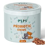 Probiotics for Dogs & Cats - Cat Probiotic - Probiotic for Dogs - Supports Gut Flora, Reduces Diarrhea, Digestive Health, Seassonal Allergies, Bad Breath & Boosts Immunity - 120 Soft Chews