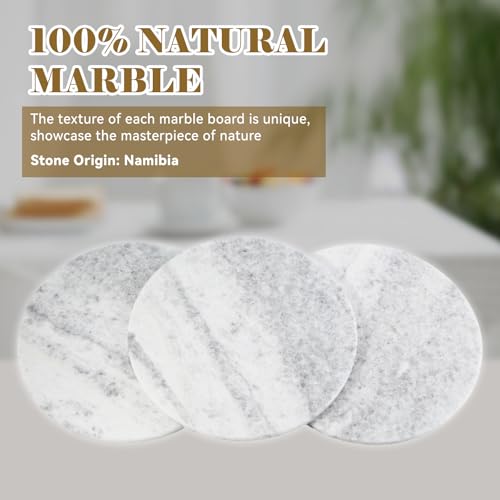 Tabla de cortar redonda de mármol 40.64 cm Koville miniatura 4