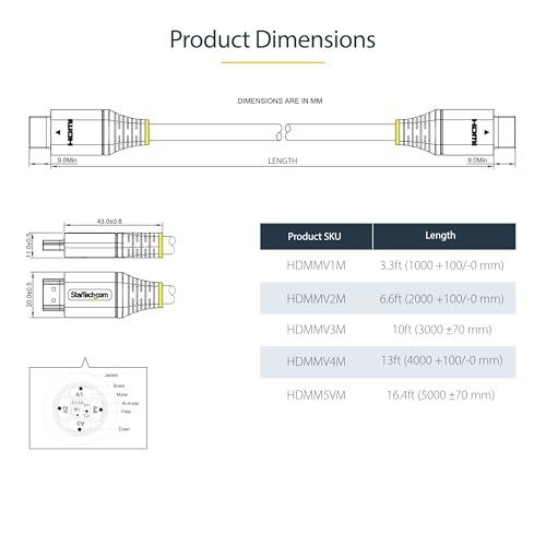Cable HDMI de 4K a 60Hz Certificaci&oacute;n Premium StarTech.com de 5 Metros 7
