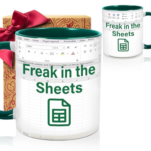 Funny Excel Coffee Mug Gift for Accountant, Freak In The Sheets mug, Unique Spreadsheet Office Mugs for Accounting Boss Finance Banker CFO CPA Novelty Birthday Christmas mugs gifts for Coworkers-48
