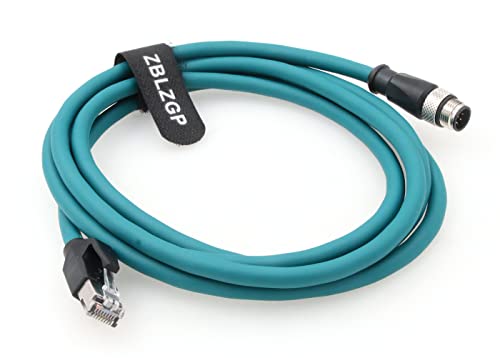 ZBLZGP Industrial Camera Ethernet M12 8 Pole A-Code RJ45 Ethernet Cat-6 Shielded Cable for Cognex DMR200 500 ISM1400 (2M) - Image 4