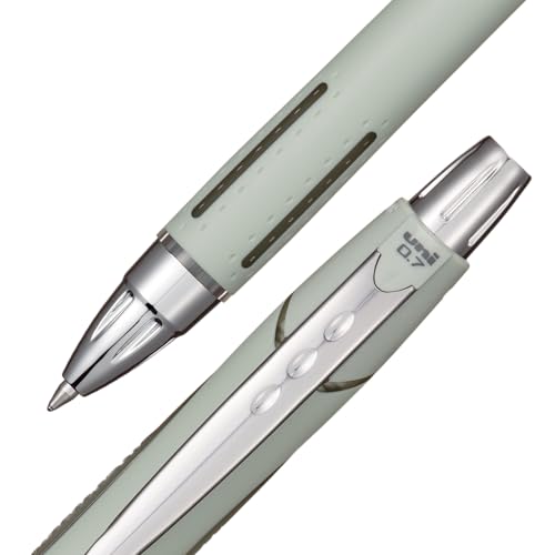 Image of Uni-Ball Jetstream RT Ballpoint Pen, Fine Point (0.7mm), Sage Barrel, Black Ink, 6 Pens