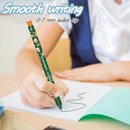 Set aus 21 radierbaren Gelstiften mit wärmeempfindlicher Tinte,Kawaii Verschiedene Tiermotive, Mehrfarbig Temperaturempfindlich, 0,7 mm Spitze, Zufälliger Stil